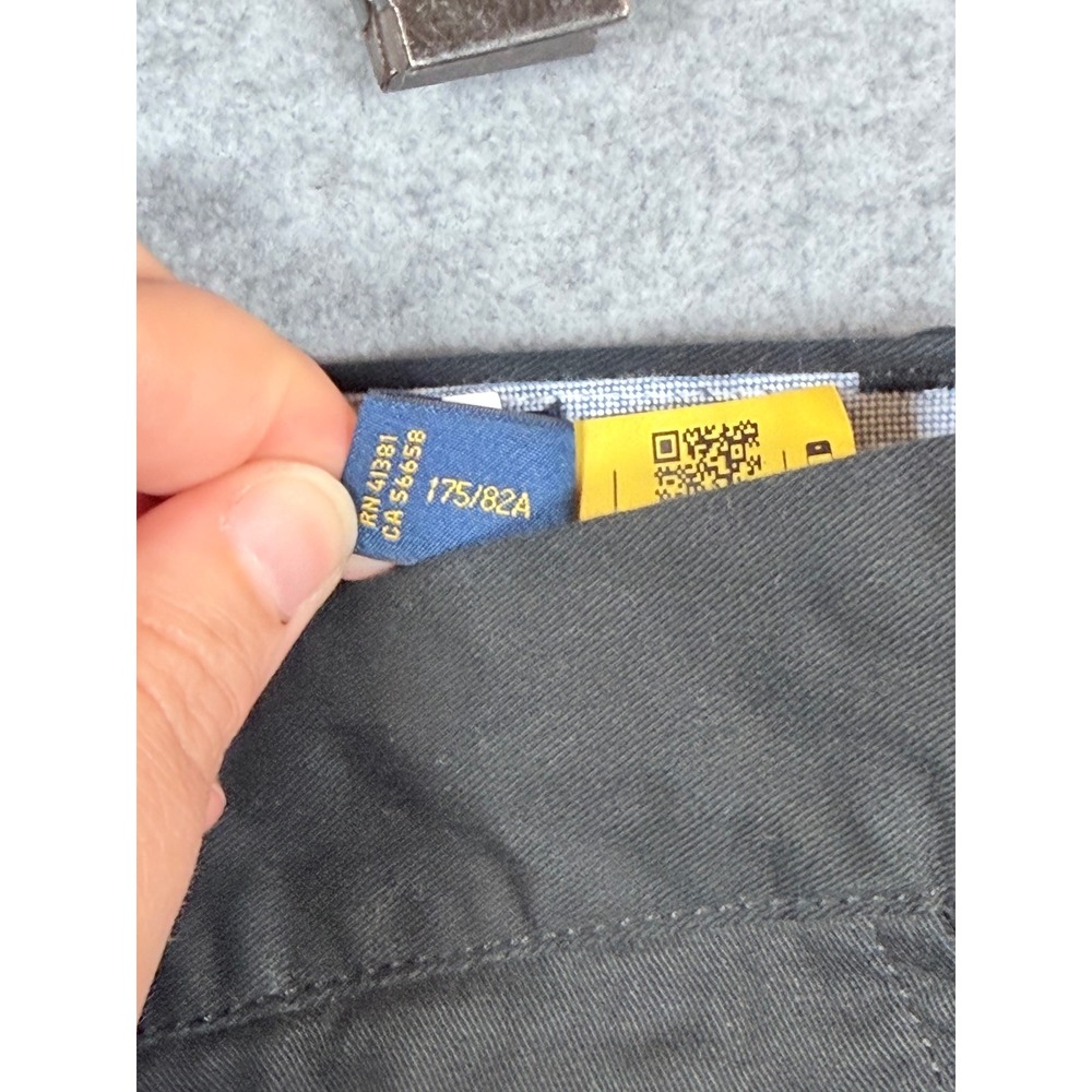 Polo Ralph Lauren Slim Stretch Chinos Mens 32x32 Black Cotton Pants Trousers